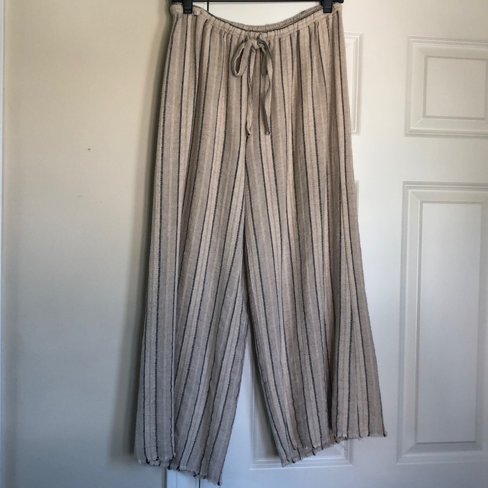 Bailey 44 Rayon/Linen/Cotton Wide-leg Pants Sz M
